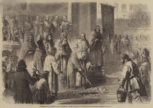 Benediction of the Neva at St Petersburg, in the Presence of the Emperor and Imperial Family by Gustave Janet
